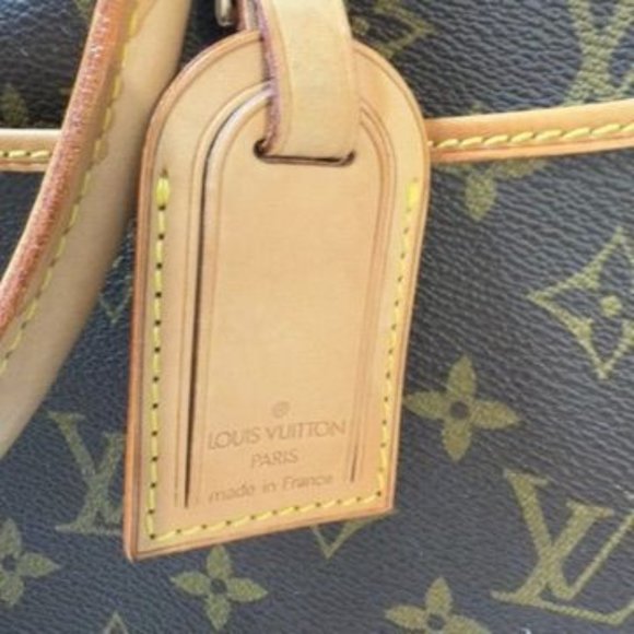 Louis Vuitton Monogram Deauville Brown Coated Canvas Handbag With Leather Trim & - Picture 10 of 15